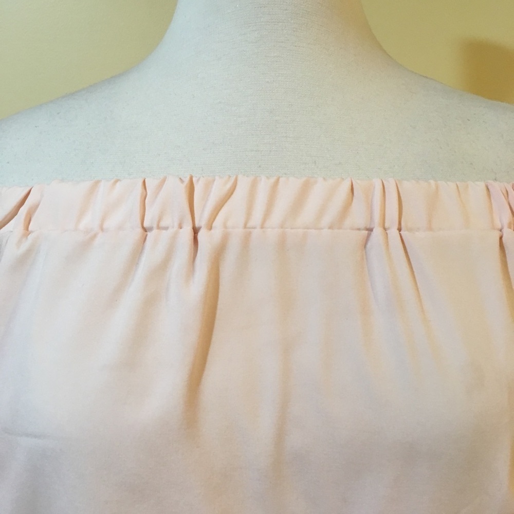 Blush Split Back High Low Off Shoulder Blouse - Picture 5 of 7